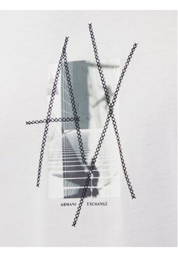 Armani Exchange T-Shirt XM001440 AF10358 U0009 Biały Regular Fit. Kolor: biały. Materiał: bawełna
