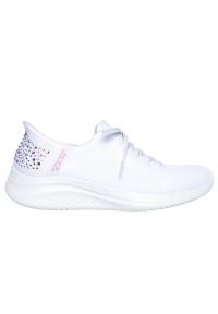 skechers - Buty do chodzenia damskie Skechers 150175WHT. Kolor: biały. Materiał: materiał, syntetyk. Szerokość cholewki: normalna. Sport: turystyka piesza