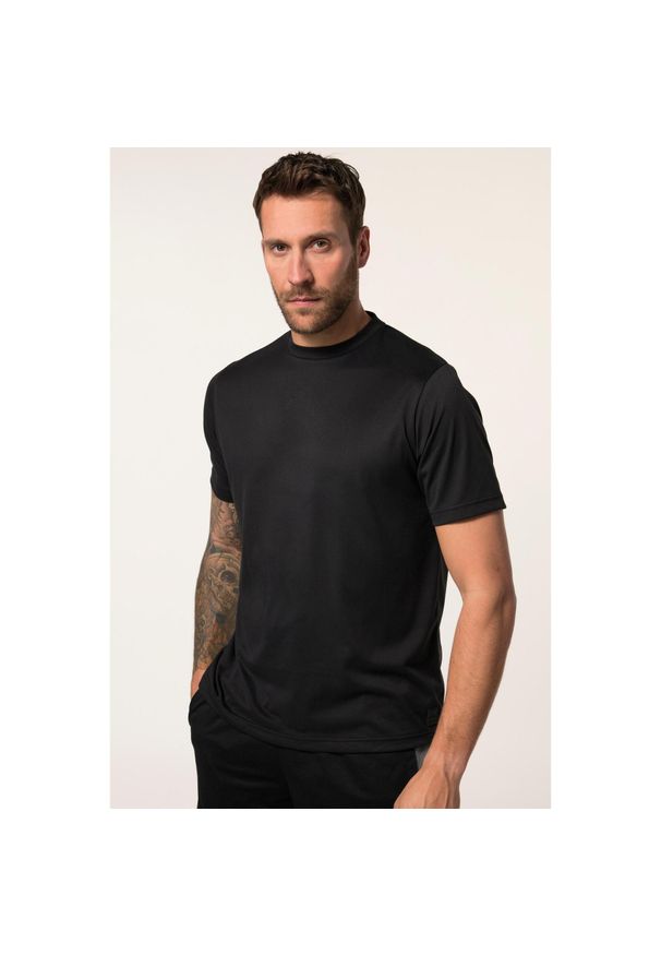 JAY-PI - Męski T-shirt fitness Belly Fit rękaw 1/2 Iron Anvil do rozm. 7XL. Kolekcja: plus size. Kolor: czarny. Materiał: poliester, materiał. Sport: fitness