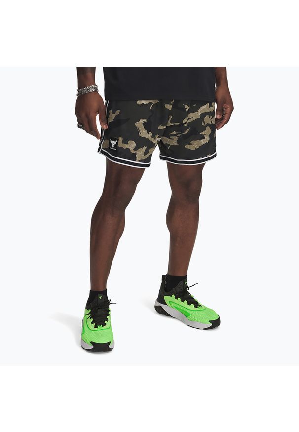 Spodenki męskie Under Armour Project Rock Mesh. Kolor: zielony. Materiał: mesh