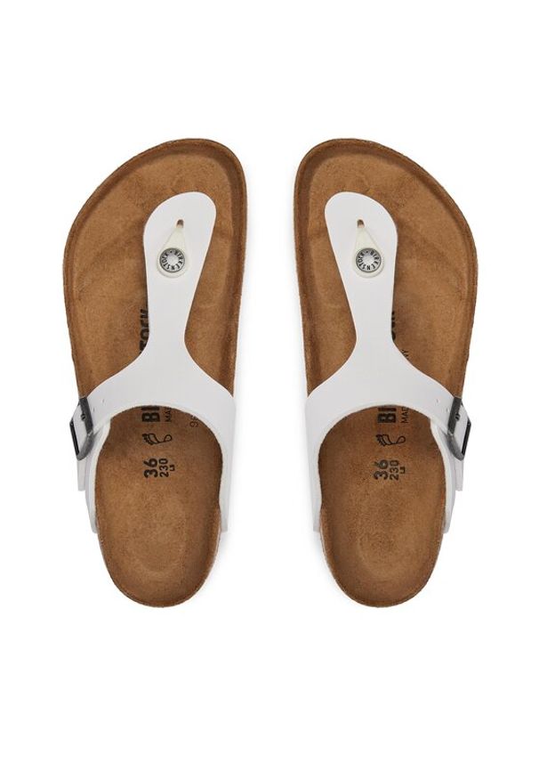Birkenstock Japonki Gizeh 745531 Biały. Kolor: biały. Materiał: skóra