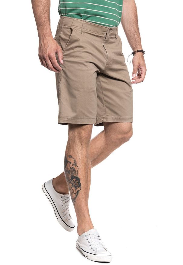 Lee - LEE COMFORT SHORT XM KHAKI L71ZPB08 112119599. Kolor: brązowy