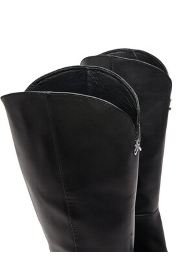 Patrizia Pepe Kozaki 8Y0096/L078-K103 Czarny. Kolor: czarny. Materiał: skóra