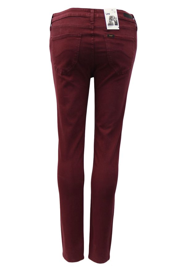 Lee - LEE SKINNY DAMSKIE SPODNIE SCARLETT RICH BURGUNDY L526GHIS