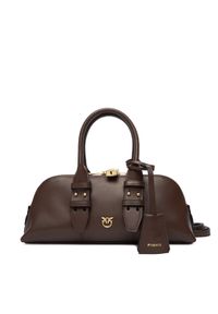 Pinko - PINKO Torebka Bowling Bag Baguette AI 25-26 PLTT 105334 A0QO Brązowy. Kolor: brązowy. Materiał: skórzane