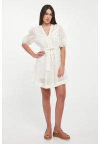 Twinset Milano - Sukienka z ramii z haftami TWINSET. Wzór: haft #3