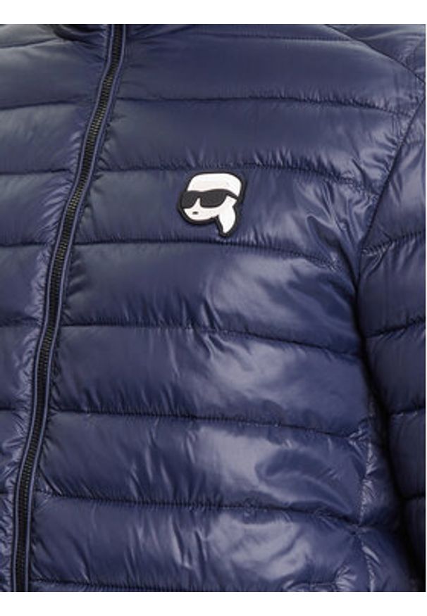 Karl Lagerfeld - KARL LAGERFELD Kurtka puchowa 505710 551590 Granatowy Regular Fit. Typ kołnierza: dekolt w karo. Kolor: niebieski. Materiał: syntetyk
