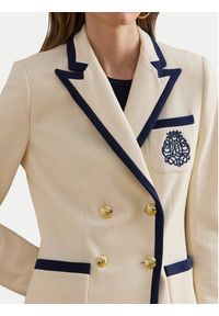 Lauren Ralph Lauren - LAUREN RALPH LAUREN Marynarka 200P09081001 Beżowy Slim Fit. Kolor: beżowy. Materiał: bawełna #4