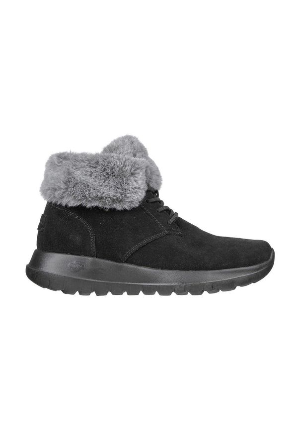 skechers - Buty Skechers Skechers On-The-Go Joy Plush Dreams czarne (144042-BKGY). Kolor: czarny. Materiał: zamsz, futro. Szerokość cholewki: normalna. Sezon: zima. Styl: sportowy, elegancki. Model: Skechers Sport. Sport: turystyka piesza