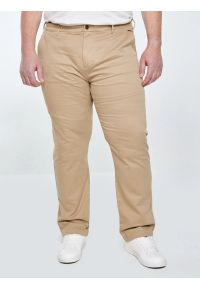 Big-Star - Spodnie męskie chinosy beżowe Trevor 801. Okazja: na co dzień. Kolor: beżowy. Materiał: tkanina, materiał. Wzór: haft, aplikacja. Styl: klasyczny, casual, elegancki #10