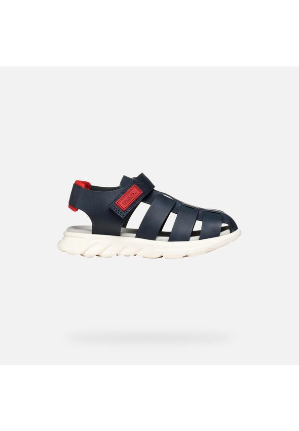 Sandały Geox Model J Sandal Airadyum Bo Kolor Niebieski. Kolor: czerwony, niebieski, wielokolorowy. Materiał: skóra. Sezon: lato