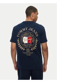 Tommy Jeans T-Shirt DM0DM18540 Granatowy Regular Fit. Kolor: niebieski. Materiał: bawełna #5