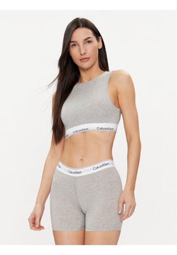 Calvin Klein Underwear Biustonosz top 000QF7626E Szary. Kolor: szary. Materiał: bawełna