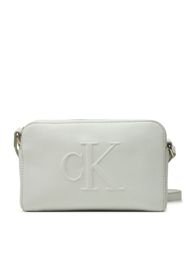 Calvin Klein Jeans Torebka Sculpted Ew Camera Bag20 LV04K3036G Szary. Kolor: szary. Materiał: skórzane