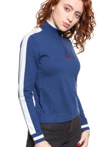 Wrangler - WRANGLER ZIP KNIT BLUE DEPTHS W8N3QIXJY. Kolor: niebieski