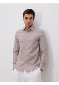 Reserved - Koszula regular z bawełny egipskiej - brudny róż. Kolor: różowy. Materiał: bawełna #1