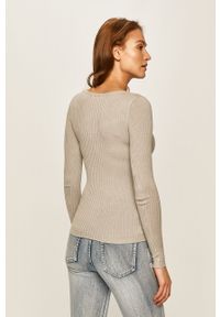 ANSWEAR - Answear - Sweter. Kolor: szary. Materiał: dzianina, akryl. Wzór: gładki #6