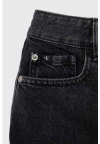 Calvin Klein Jeans szorty jeansowe dziecięce kolor czarny regulowana talia. Kolor: czarny #2