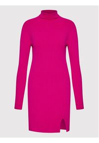 Kontatto Sukienka dzianinowa 3M7616 Różowy Slim Fit. Kolor: różowy. Materiał: syntetyk
