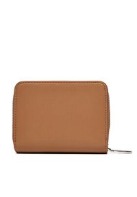 Calvin Klein Mały Portfel Damski K60K611937 Brązowy. Kolor: brązowy. Materiał: skóra