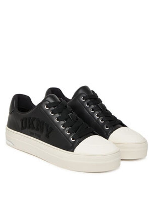 DKNY Trampki York K3511777 Czarny. Kolor: czarny. Materiał: skóra