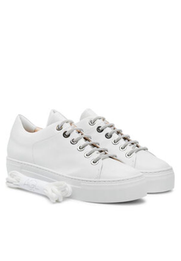 AGL Sneakersy Crystal D925270PGKV019A634 Biały. Kolor: biały. Materiał: skóra