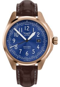 AVIATOR - Zegarek Aviator Zegarek męski Aviator V.1.38.2.325.4 brązowy. Kolor: brązowy #1