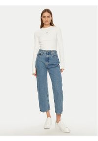Calvin Klein Jeans Bluzka J20J224760 Biały Slim Fit. Kolor: biały. Materiał: bawełna #3