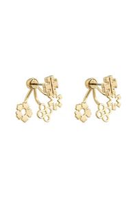 Tory Burch Kolczyki Kira Clover Front-Back Earring 160178 Złoty. Materiał: metalowe. Kolor: złoty