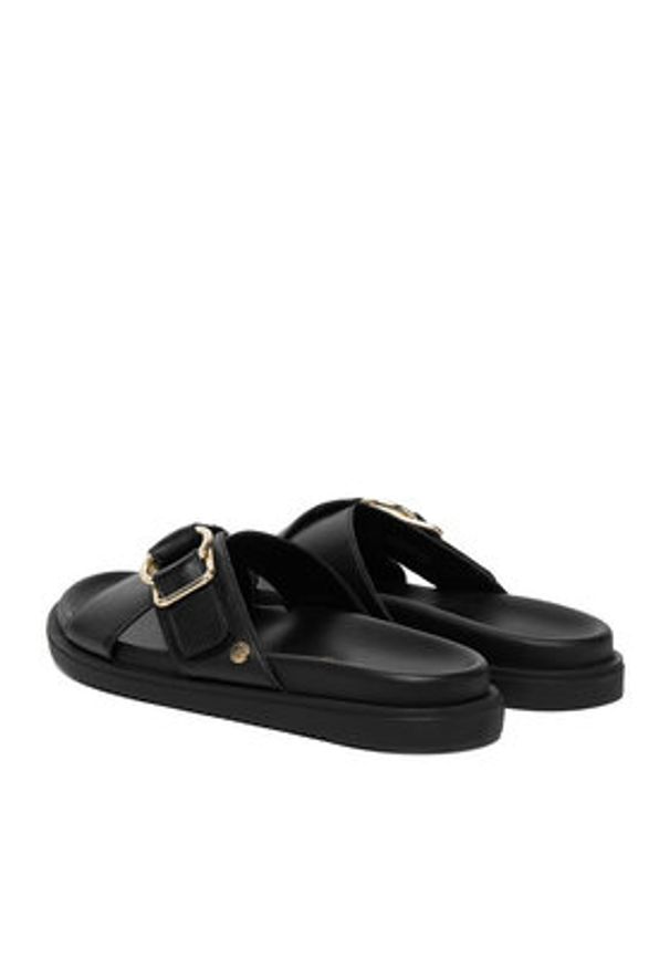 Beverly Hills Polo Club Klapki EO-WI16-SERDINIA-05 Czarny. Kolor: czarny. Materiał: skóra