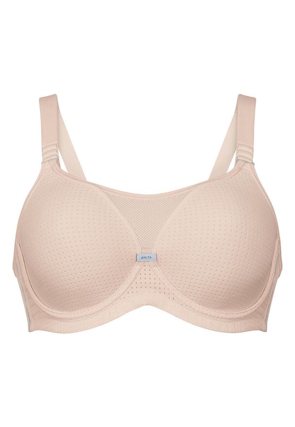 ANITA ACTIVE - Stanik do biegania Performance WireX z wysoki poziomem podtrzymywania. Kolor: różowy. Materiał: elastan, poliester, poliamid. Rodzaj stanika: biustonosz z fiszbinami. Długość rękawa: na ramiączkach. Sport: bieganie