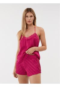Guess Koszulka piżamowa O3BX02 WF3L2 Różowy Regular Fit. Kolor: różowy. Materiał: syntetyk #1