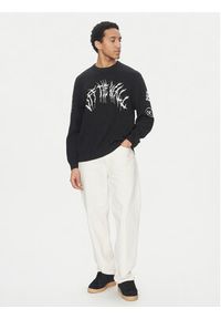 Vans Sweter Metal Arch VN000KUU Czarny Loose Fit. Kolor: czarny. Materiał: bawełna