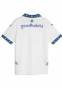 Puma - Młodzieżowa trzecia koszulka PSV Eindhoven 24/25 PUMA White Cobalt Glaze Blue. Kolor: biały, niebieski, wielokolorowy. Wzór: paski