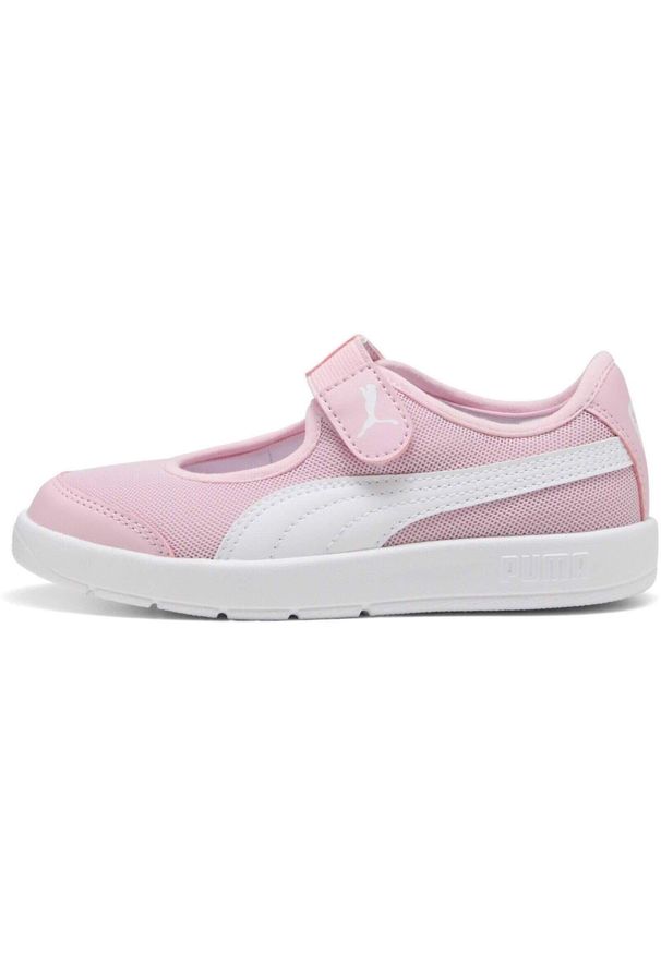 Adidasy Puma Courtflex V3, Dzieci. Kolor: różowy. Materiał: materiał