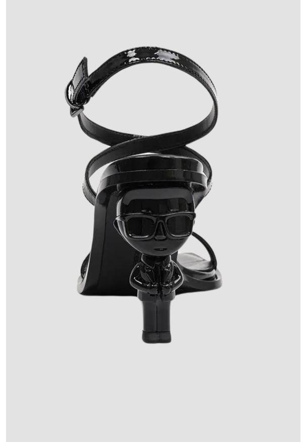 Karl Lagerfeld - KARL LAGERFELD Czarne damskie sandały KARL NFT HEEL, Rozmiar 38. Kolor: czarny. Obcas: na obcasie. Wysokość obcasa: średni