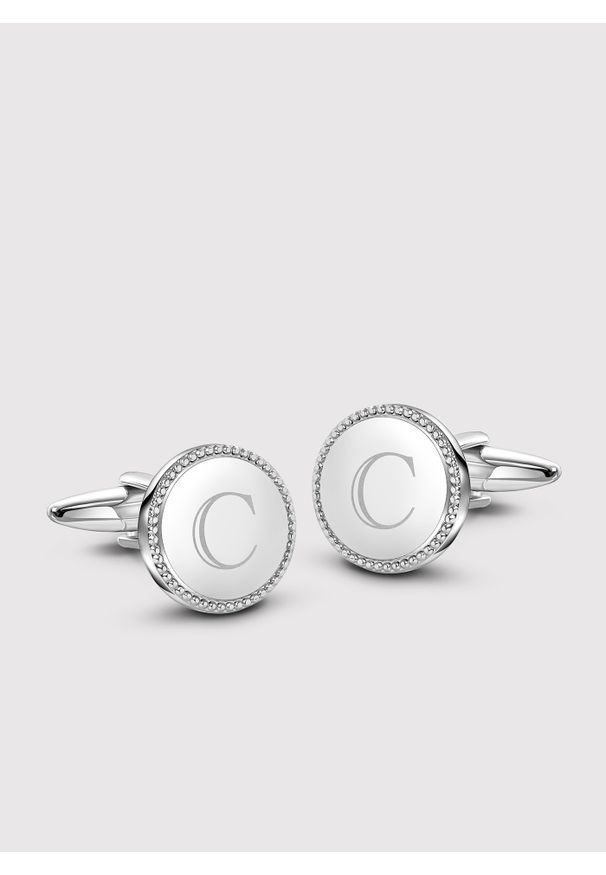 Pako Lorente - PAKO LORENTE – Srebrne spinki do mankietów. Kolor: srebrny