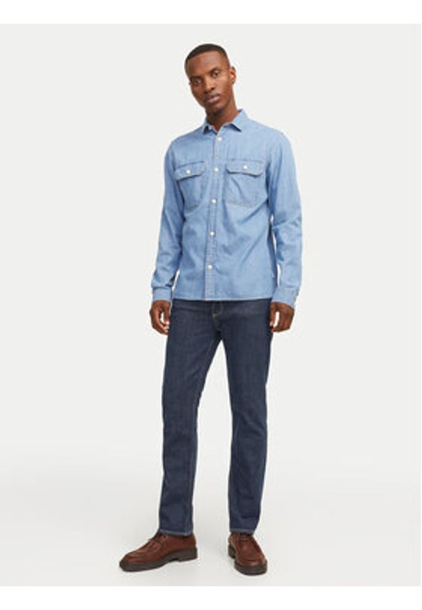 Jack & Jones Jeansy Clark 12261707 Granatowy Regular Fit. Kolor: niebieski