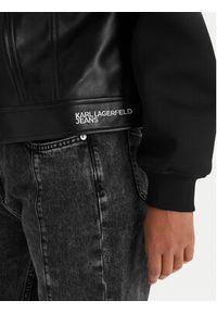 Karl Lagerfeld Jeans Kurtka z imitacji skóry B1W15027 Czarny Regular Fit. Kolor: czarny. Materiał: syntetyk #4