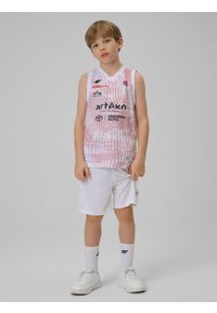 4f - 4F Koszulka meczowa replika domowa z sezonu 2025/26 dziecięca 4F x KS Basket 25 Bydgoszcz - biała 158/164 (12-14 lat). Kolor: biały. Materiał: materiał. Wzór: nadruk. Sezon: lato. Sport: fitness, koszykówka #2
