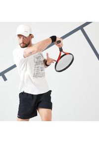 ARTENGO - Koszulka tenisowa męska Artengo TTS Soft. Kolor: biały. Materiał: bawełna, elastan, materiał, lyocell. Sport: tenis