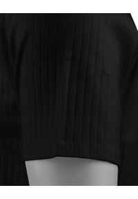 Dzianinowa Koszulka Polo - Dekolt Bez Guzików - Brave Soul - Czarna. Okazja: na co dzień. Typ kołnierza: polo. Kolor: czarny. Materiał: elastan, bawełna. Styl: casual #4