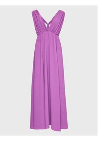 Kontatto Sukienka koktajlowa YM509 Fioletowy Regular Fit. Kolor: fioletowy. Materiał: syntetyk. Styl: wizytowy