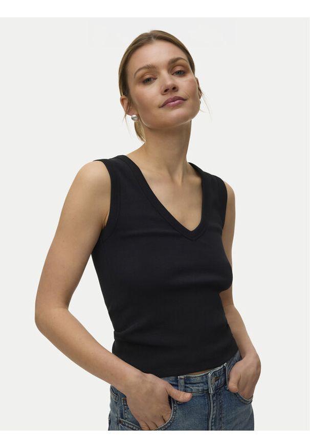 Vero Moda Top Chloe 10342916 Czarny Regular Fit. Kolor: czarny. Materiał: bawełna