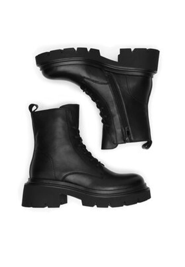 Badura Trzewiki WFA3113-1Z Czarny. Kolor: czarny. Materiał: skóra