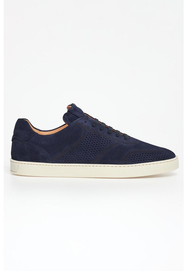 Sneakersy męskie zamszowe CESARE CASADEI. Materiał: zamsz