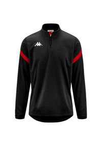 Bluza dresowa 1/2 zip Kappa Dolvole. Kolor: wielokolorowy, czarny, czerwony. Materiał: dresówka. Sport: piłka nożna, fitness #1