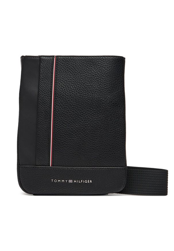 TOMMY HILFIGER - Tommy Hilfiger Saszetka Th Central Mini Crossover AM0AM13633 Czarny. Kolor: czarny. Materiał: skóra