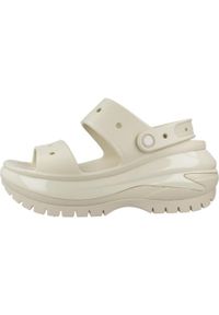 Klapki Crocs Model Classic Mega Crush Sandal Kolor Beżowy. Kolor: beżowy. Materiał: materiał, syntetyk