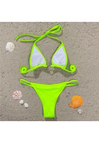 Intica - Bikini z cyrkoniami na plażę z regulowanymi ramiączkami Sivan. Kolor: biały. Materiał: materiał. Wzór: aplikacja #10